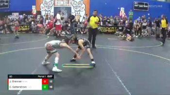 60 lbs Round 3 (6 Team) - Jett Brenner, No Escape Wrestling Academy vs Cal Satterstrom, The Funky Singlets Teal