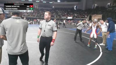 D 1 120 lbs Quarterfinal - Mason Parria, Holy Cross vs Jordin McIntyre, John Ehret