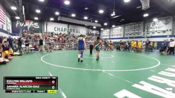 190 lbs 1st Place Match - Samaria Alarcon-Diaz, Murrieta Mesa vs Evalynn Williams, Chaparral