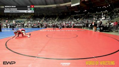 90 lbs Semifinal - Jessica Dean, Betterman Elite vs Olivia Worden, Paola Wrestling Club