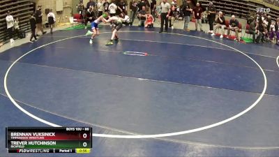 86 lbs Cons. Round 3 - Brennan Vuksinick, Timpanogos Wrestling vs Trever Hutchinson, Richfield