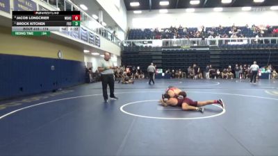174 lbs Quarterfinal - Brock Kitchen, Fresno City College vs Jacob Longcrier, Mt. San Antonio College