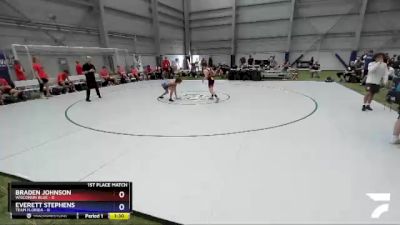 100 lbs Placement Matches (8 Team) - Braden Johnson, Wisconsin Blue vs Everett Stephens, Team Florida