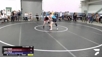 160 lbs Final - Liam Peck, Soldotna Whalers Wrestling Club vs Max Moat, Arctic Warriors Wrestling Club