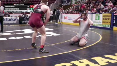 215 lbs Consi 4 - John Boggs, St Joseph's Prep vs Decker Bechtold, Owen J Roberts