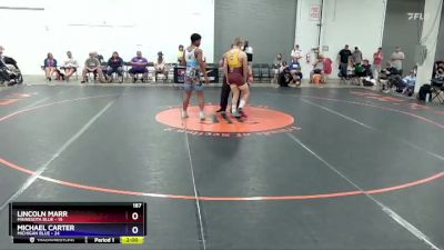 187 lbs Round 3 (8 Team) - Lincoln Marr, Minnesota Blue vs Michael Carter, Michigan Blue