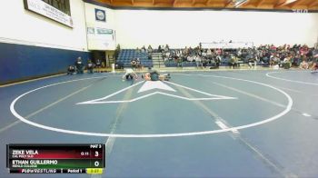 125 lbs Cons. Semi - Ethan Guillermo, Menlo College vs Zeke Vela, Cal Poly SLO