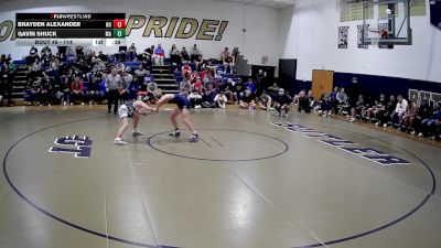 114 lbs Quarterfinal - Gavin Shuck, Mars vs Brayden Alexander, Norwin