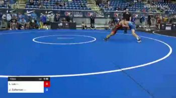 113 lbs Consi Of 16 #1 - Logan Lau, Hawaii vs Jake Zaltsman, New Jersey