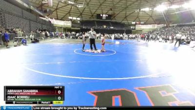 67 lbs Cons. Round 2 - Isaac Borreli, Bethel AllStars Wrestling Club vs Abraham Sanabria, Moses Lake Wrestling Club