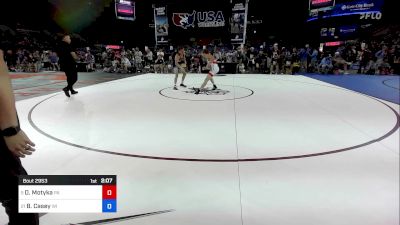 120 lbs Rnd Of 16 - Davis Motyka, PA vs Brayten Casey, WI