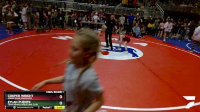 71 lbs Cons. Round 1 - Cooper Wright, Green River Grapplers vs Eylan Puente, Team Braves Wrestling Club