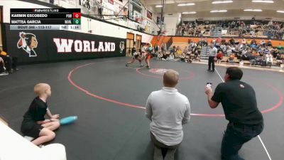 113-117 lbs Round 3 - Mattea Garcia, Worland Middle School vs Karmin Escobedo, Powell Middle School
