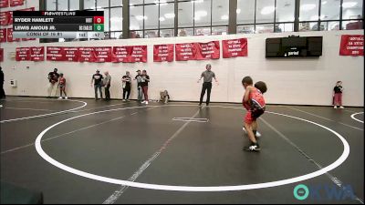 49 lbs Consi Of 16 #1 - Ryder Hamlett, HBT Grapplers vs Lewis Amous JR., Del City Little League Wrestling