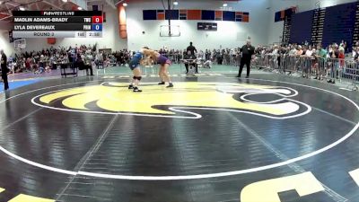 120 lbs Round 3 - Madlin Adams-Brady, Tabb Wrestling Club vs Lyla Devereaux, Powhatan Youth Wrestling Club