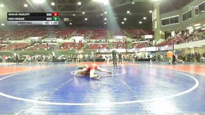 130 lbs Semifinal - Ceci Rosas, Scrap Yard Garage Wrestling vs Adalie Hazlett, Butte Wrestling Club