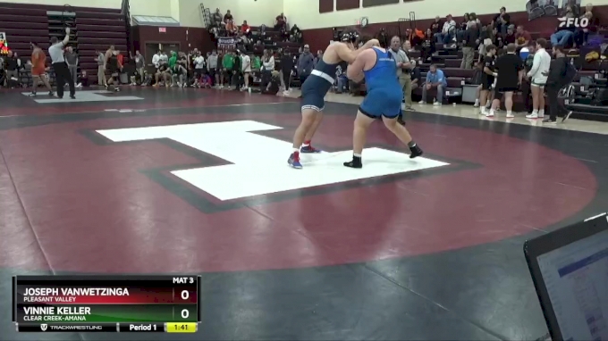 285 lbs Round 3 - Joseph VanWetzinga, Pleasant Valley vs Vinnie Keller ...