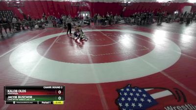 82 lbs Champ. Round 2 - Kalob Olds, Wisconsin vs Jacob Buschor, Lancaster Wrestling Club