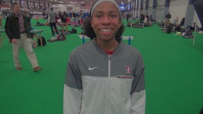 Stanford's Olivia Baker speaks on what is harder the 400 or 800