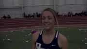 Ellie Purrier of New Hampshire after running a new NCAA leader in the mile