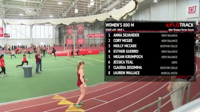 Women's 800m, Heat 1 - Esther Guerrero 2:01, McGee, Krumpoch, Silvander 2:02, top four times in the world