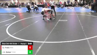 Boys 3rd-4th Grade - 93 Quarters - Shane Frels, Moen Wrestling Academy vs Holden Baker, Team Valley Wrestling Club