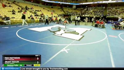 126 Class 3 lbs Cons. Round 1 - Grant Fadler, Platte County vs Max Matthews, Carl Junction