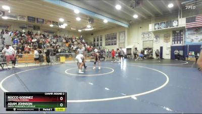 144 lbs Champ. Round 2 - Rocco Godinez, Centennial/Corona vs Adam Johnson, Santa Margarita Catholic