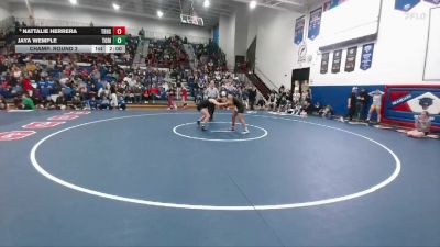 135 lbs Champ. Round 2 - Nattalie Herrera, Thunder Basin High School vs Jaya Wemple, Tongue River