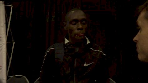 Paul Chelimo after kicking to a 3K win in Boston