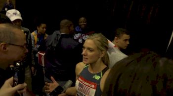 Emma Coburn after breaking her first world record