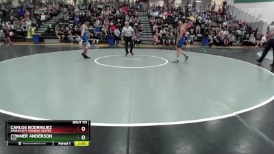 120 lbs Champ. Round 1 - Carlos Rodriguez, Kansas City Training Center vs Conner Anderson, TCW