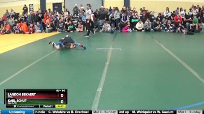 60 lbs Quarterfinal - Landon Bekaert, HWA vs Kael Schut, MN Elite