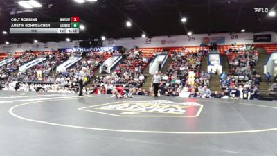 113 lbs Quarterfinals (8 Team) - Austin Rohrbacher, Lake Odessa Lakewood vs Colt Robbins, Montrose