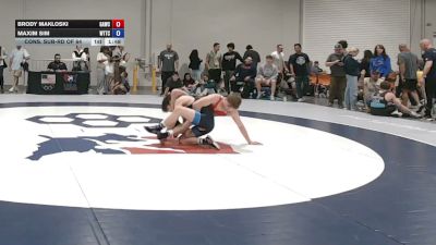 65 kg Cons. Sub-rd Of 64 - Brody Makloski, GRIT Athletics Wrestling Club vs Maxim Sim, World Team Training Center
