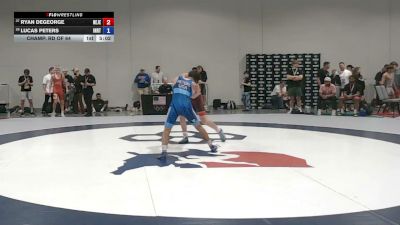 65 kg Champ. Rd Of 64 - Ryan DeGeorge, New Jersey vs Lucas Peters, Indiana RTC