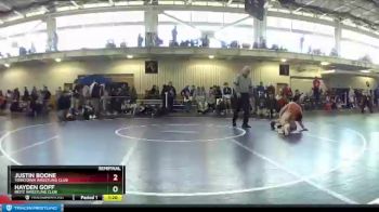 138 lbs Semifinal - Justin Boone, Yorktown Wrestling Club vs Hayden Goff, Reitz Wrestling Club