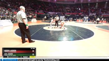 1A 106 lbs Cons. Semi - Ian Akers, Peoria (Notre Dame) vs Aiden Larsen, Yorkville (Christian)