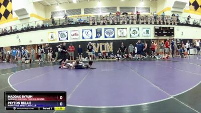 114 lbs Cons. Round 2 - Maddax Byrum, Warrior Regional Training Center vs Peyton Bullie, Hawkstyle Wrestling Club