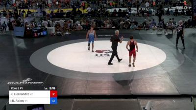 126 lbs Cons 8 #1 - Keyan Hernandez, MT vs Bodie Abbey, MI