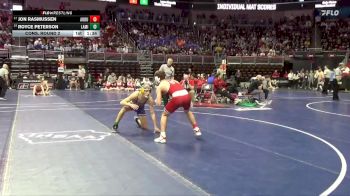 1A-138 lbs Cons. Round 2 - Royce Peterson, Lake Mills vs Jon Rasmussen, Audubon
