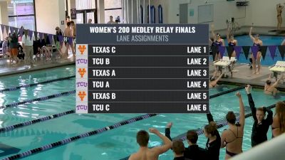 Women's 200 Medley Relay (Texas vs TCU Dual)