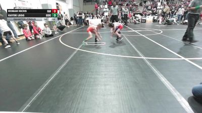 52-55 lbs Quarterfinal - Roman HIcks, Raw Wrestling Club vs Kayde Legg, Keystone Kids Wrestling Club