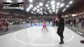 116 lbs Quarterfinal - Lilly Linsner, Great Bend Wrestling vs Roxi Gott, Unattached