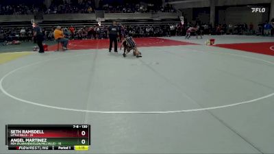 130 lbs Quarterfinal - Seth Ramsdell, Little Falls vs Angel Martinez, PEM (Plainview/Elgin/Millville)