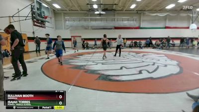 132 lbs 3rd Place Match - Isaiah Torres, Powell Middle School vs Sullivan Booth, Sheridan