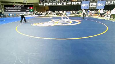 Girls 3A 105 lbs Semifinal - Elisabeth Norton, Shorewood (Girls) vs Mariana Andrews, Thomas Jefferson (Girls)