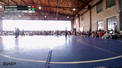 110 lbs Consolation - Ella Brunson, Hilldale Youth Wrestling Club vs Scarlett Vigil, Team Nomad
