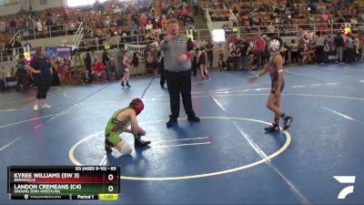 65 lbs Cons. Round 3 - Kyree Williams (sw 3), Brookville vs Landon ...