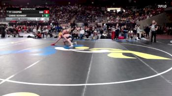 4A 157 lbs Cons. Round 1 - Ty Cooper, Homedale vs Chris Schmidt, Timberlake